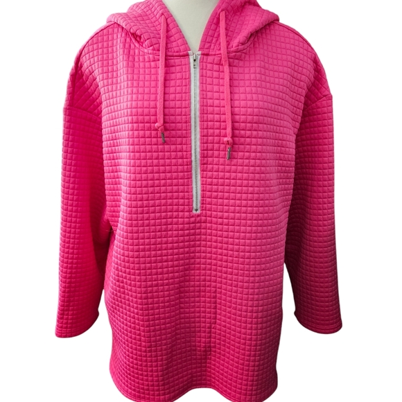 SHEIN Tops - SHEIN Curve 2XL Bright Pink Hoodie